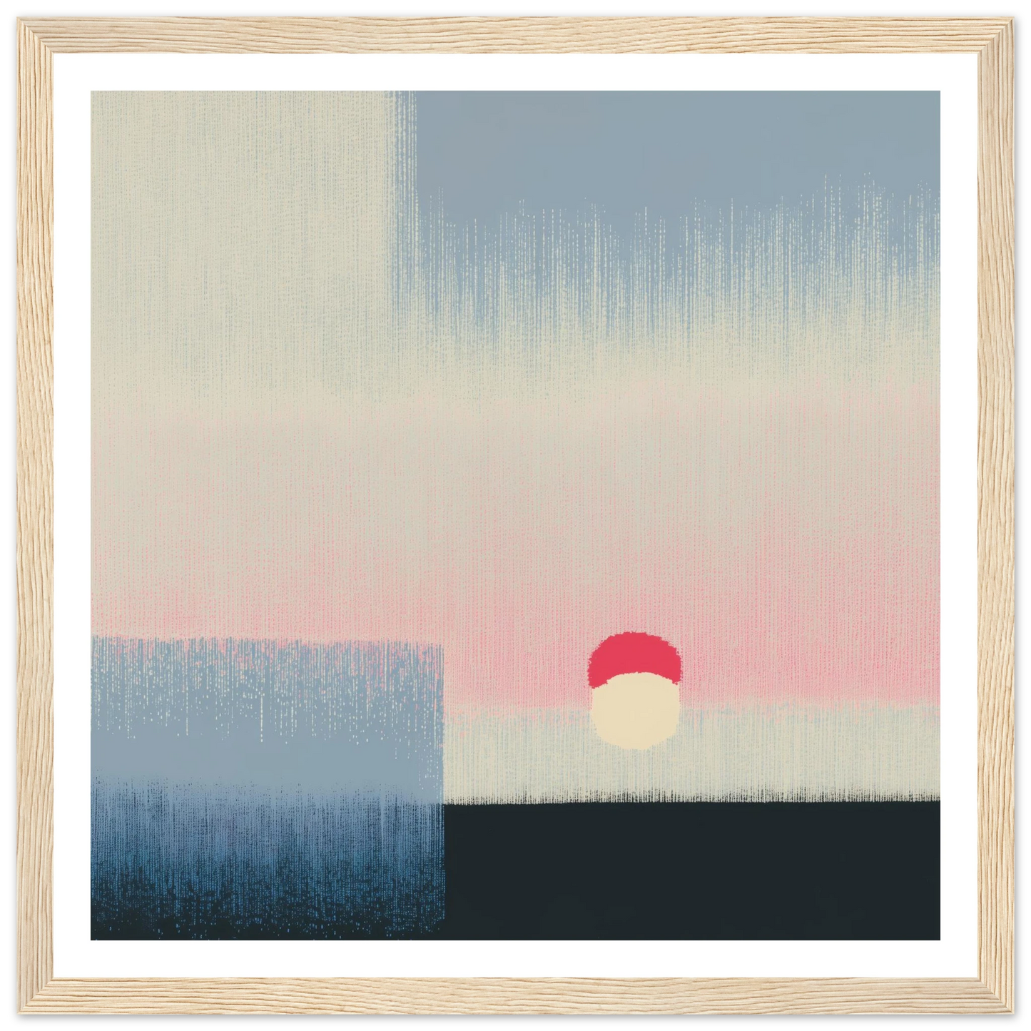 Pink Glow - Framed Poster - 30x30 cm / 12x12″ - Black frame