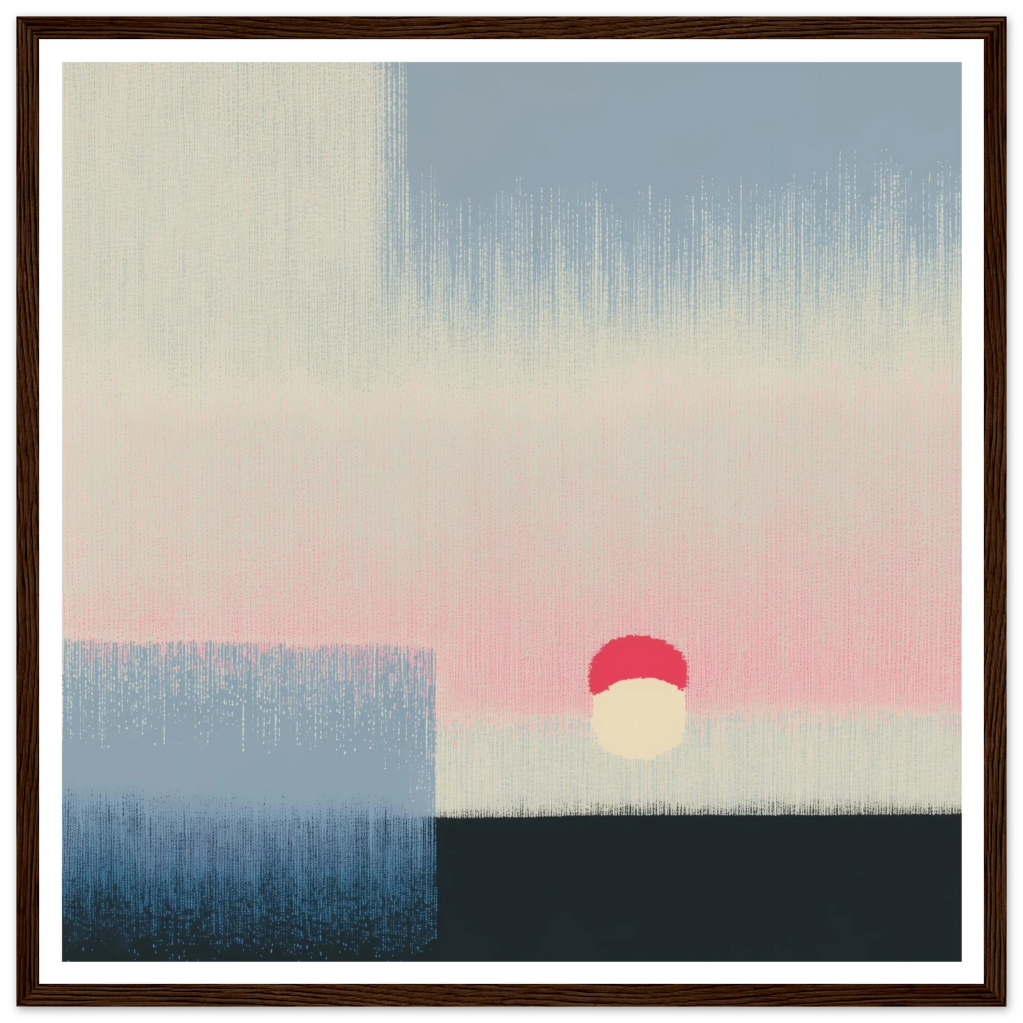 Pink Glow - Framed Poster - 30x30 cm / 12x12″ - Black frame