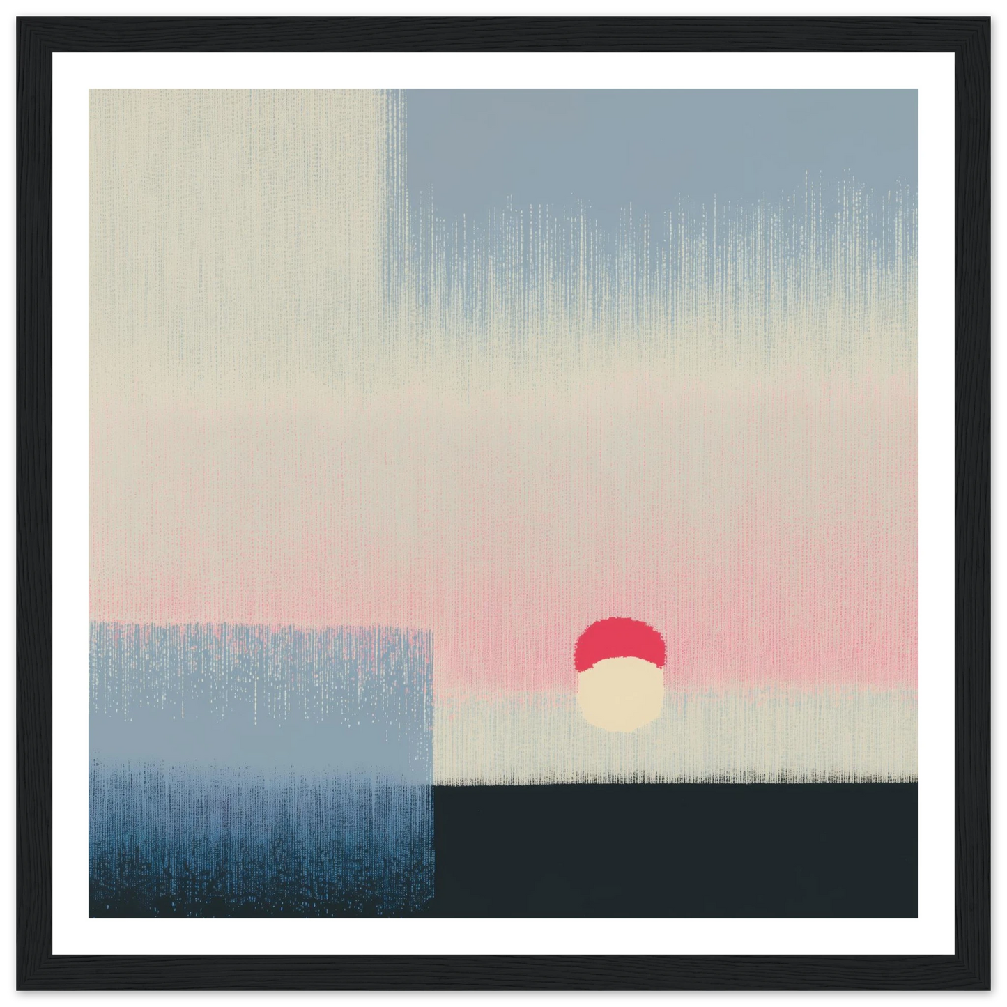 Pink Glow - Framed Poster - 30x30 cm / 12x12″ - Black frame