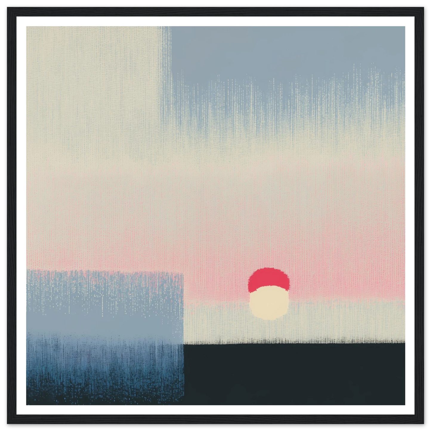 Pink Glow - Framed Poster - 30x30 cm / 12x12″ - Black frame