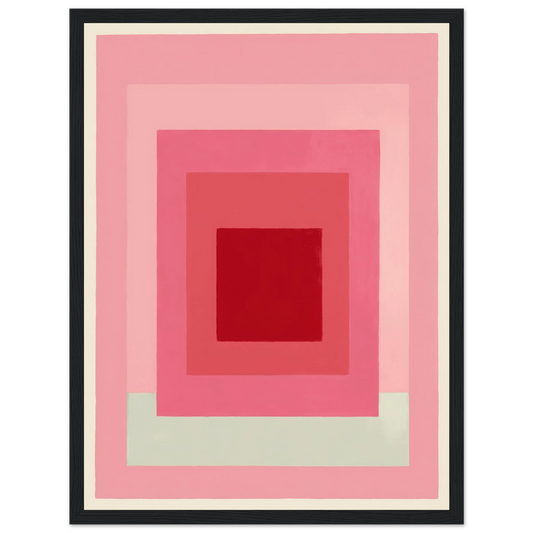 Pink Grid Minimal - Framed Poster - 30x40 cm / 12x16″ - Black frame