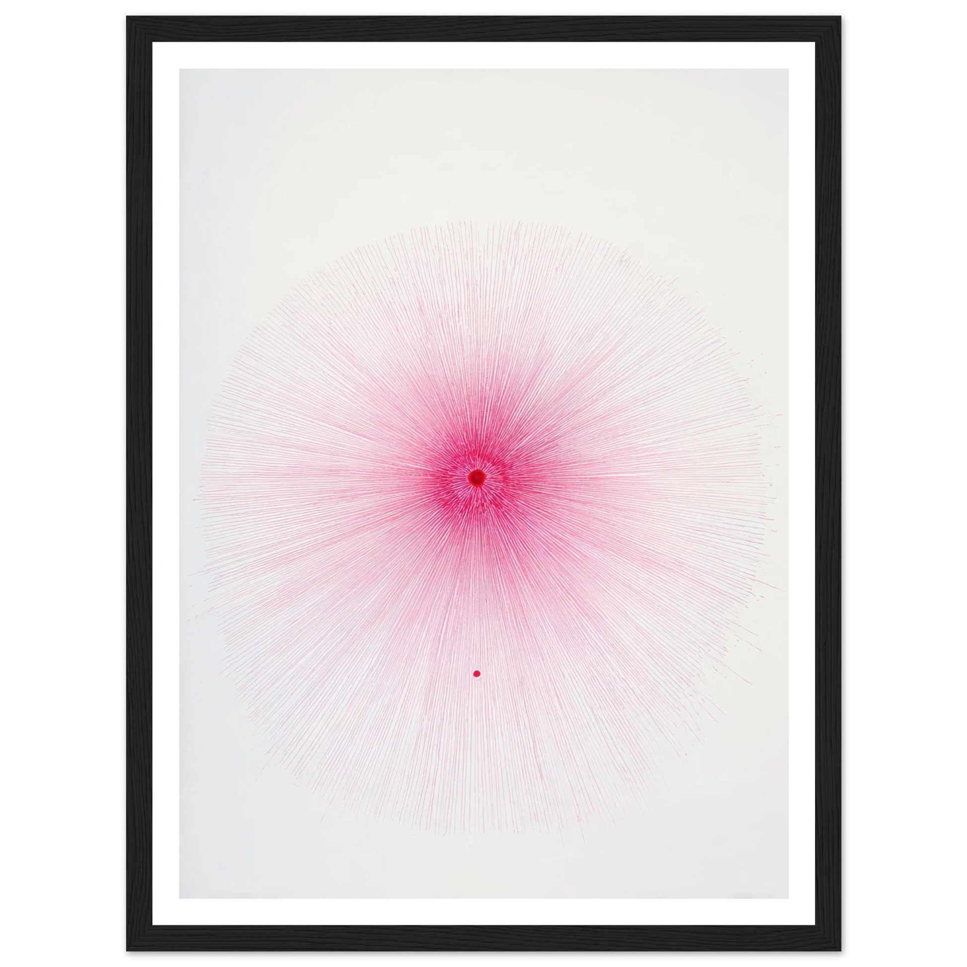 Pink Spray Mark - Framed Poster - 30x40 cm / 12x16″ - Black frame