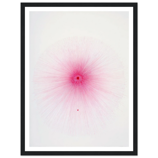 Pink Spray Mark - Framed Poster - 30x40 cm / 12x16″ - Black frame