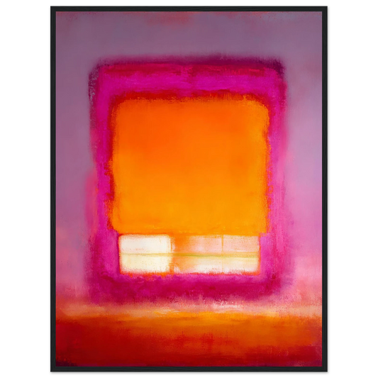Pink Sunset Square - Framed Poster - 30x40 cm / 12x16″ - Black frame