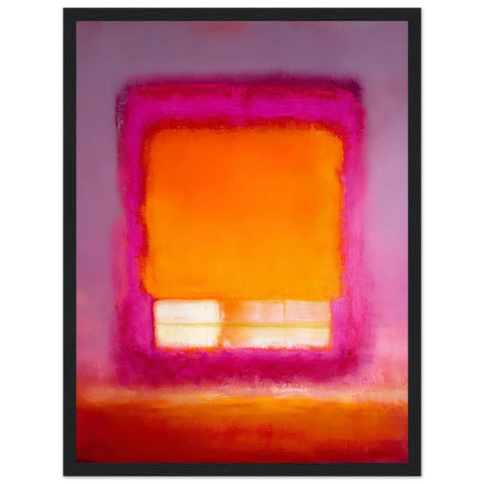 Pink Sunset Square - Framed Poster - 30x40 cm / 12x16″ - Black frame