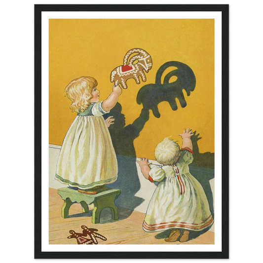 Playful Shadow Puppets - Framed Poster - 30x40 cm / 12x16″ - Black frame