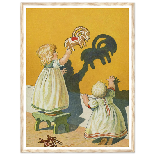 Playful Shadow Puppets - Framed Poster - 30x40 cm / 12x16″ - Black frame