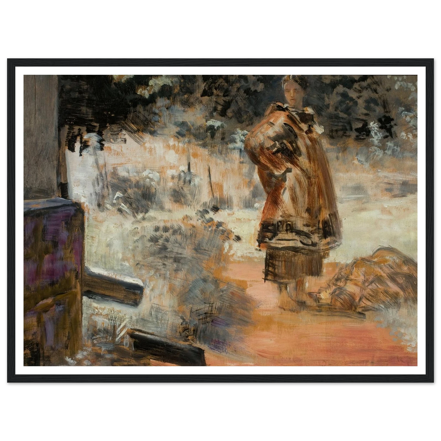 Poisoned water well, sketch (1909) Art Print | Jacek Malczewski - Framed Poster - 30x40 cm / 12x16″ - Black frame