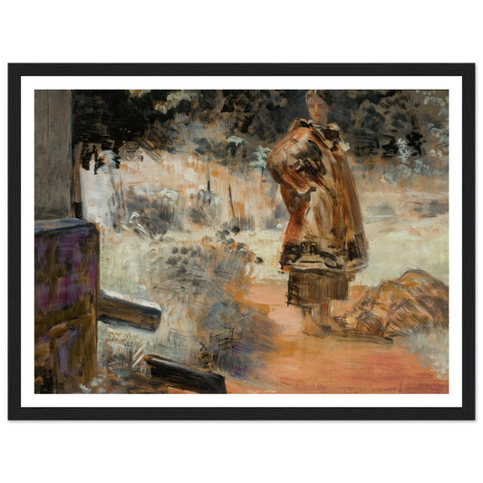 Poisoned water well, sketch (1909) Art Print | Jacek Malczewski - Framed Poster - 30x40 cm / 12x16″ - Black frame