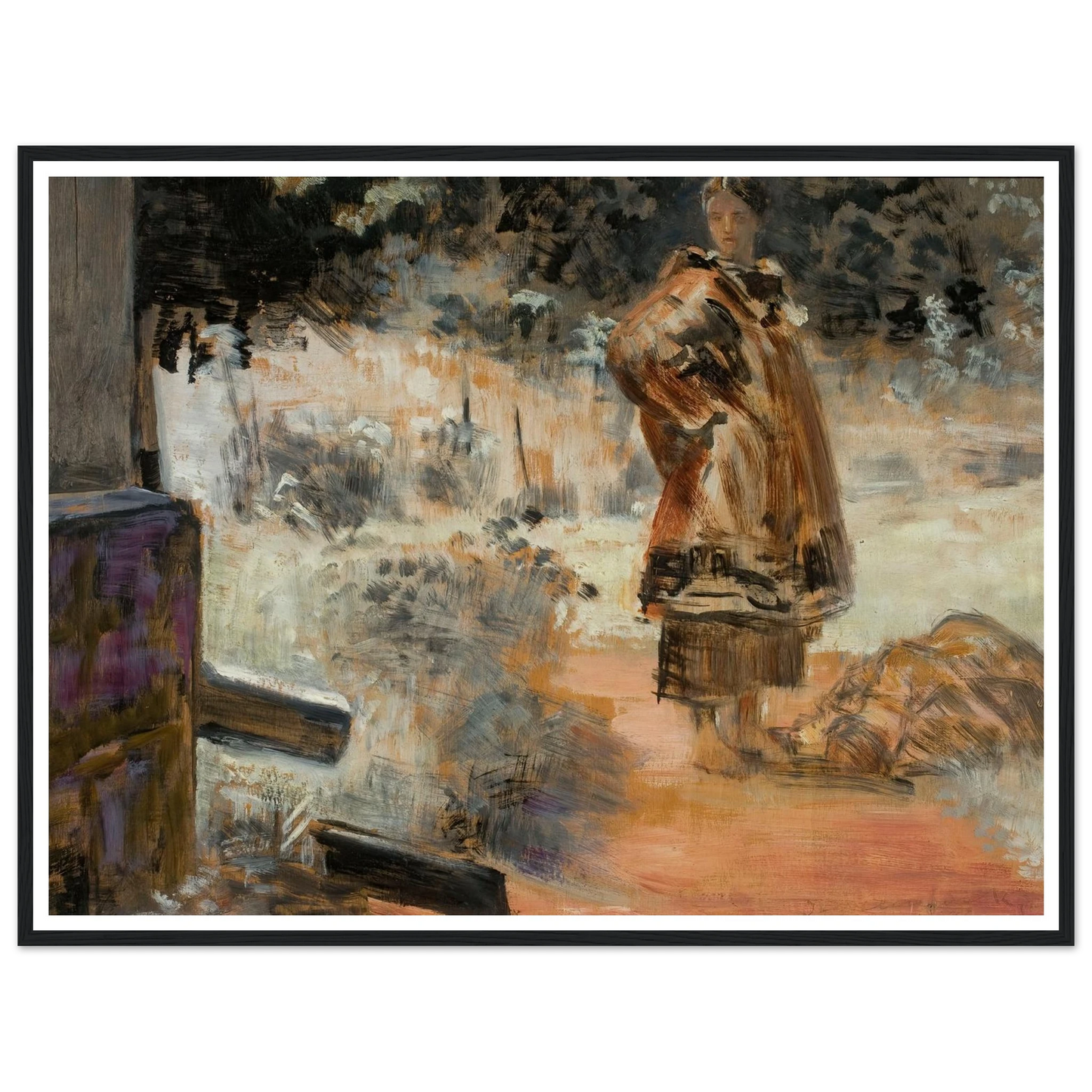 Poisoned water well, sketch (1909) Art Print | Jacek Malczewski - Framed Poster - 30x40 cm / 12x16″ - Black frame