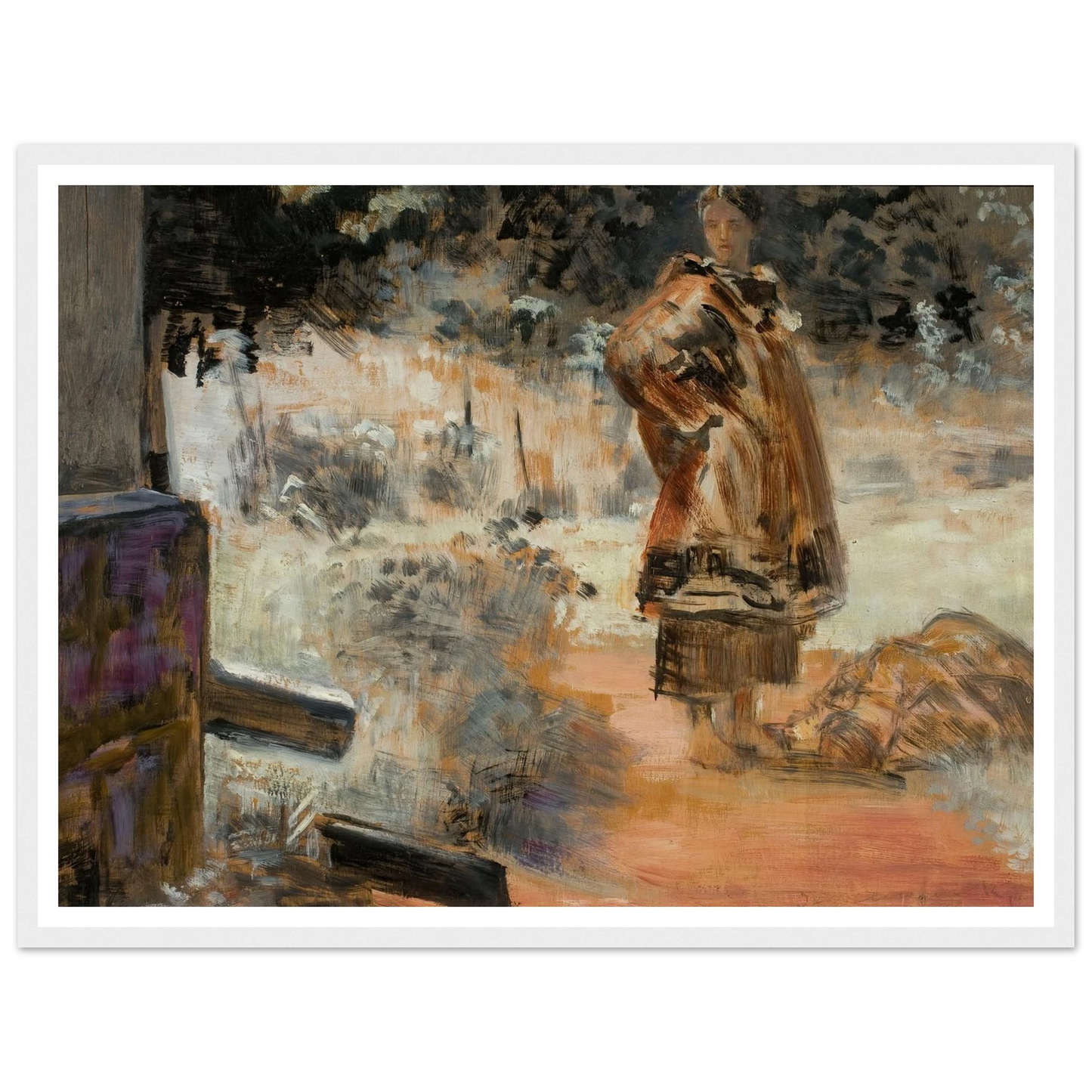 Poisoned water well, sketch (1909) Art Print | Jacek Malczewski - Framed Poster - 30x40 cm / 12x16″ - Black frame