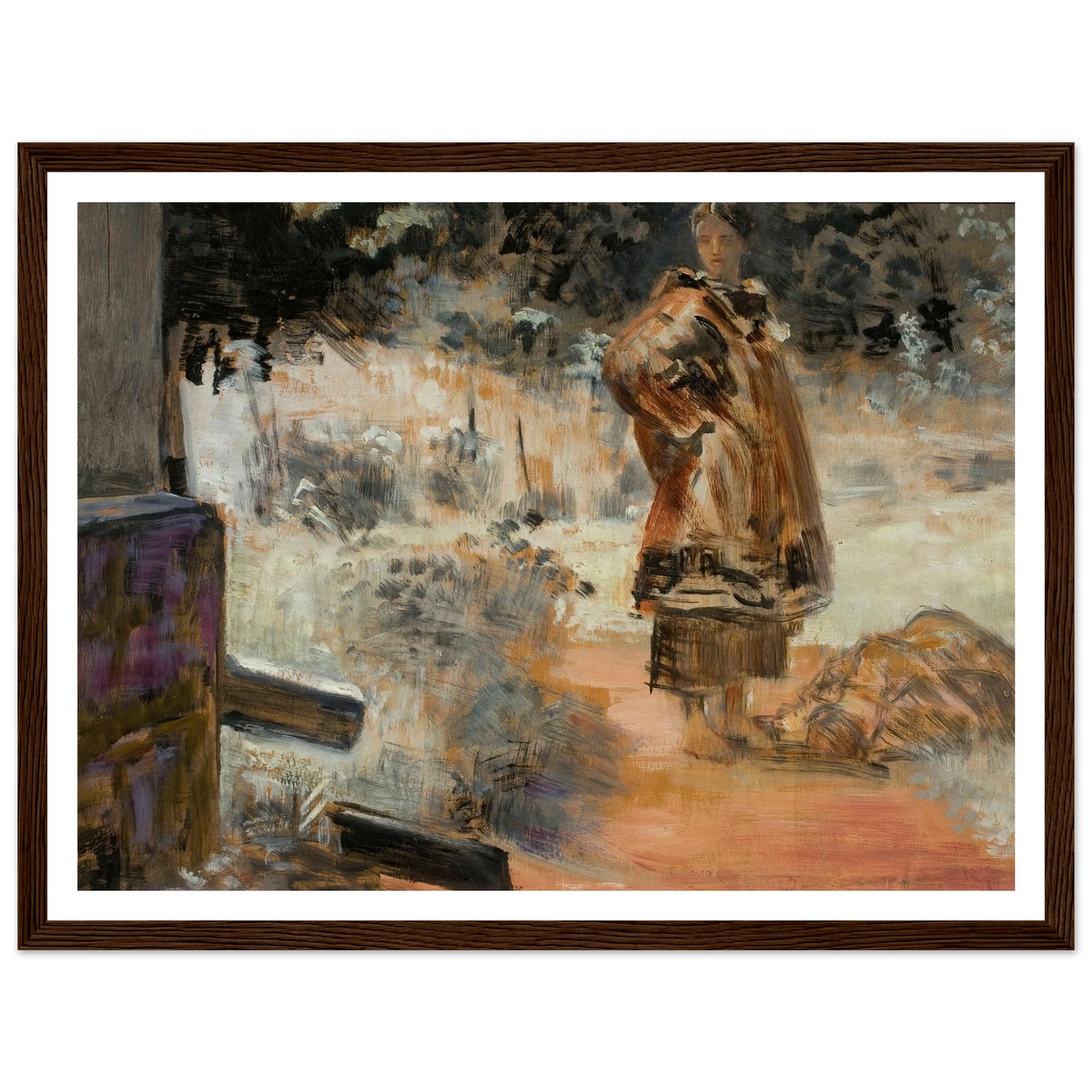 Poisoned water well, sketch (1909) Art Print | Jacek Malczewski - Framed Poster - 30x40 cm / 12x16″ - Black frame