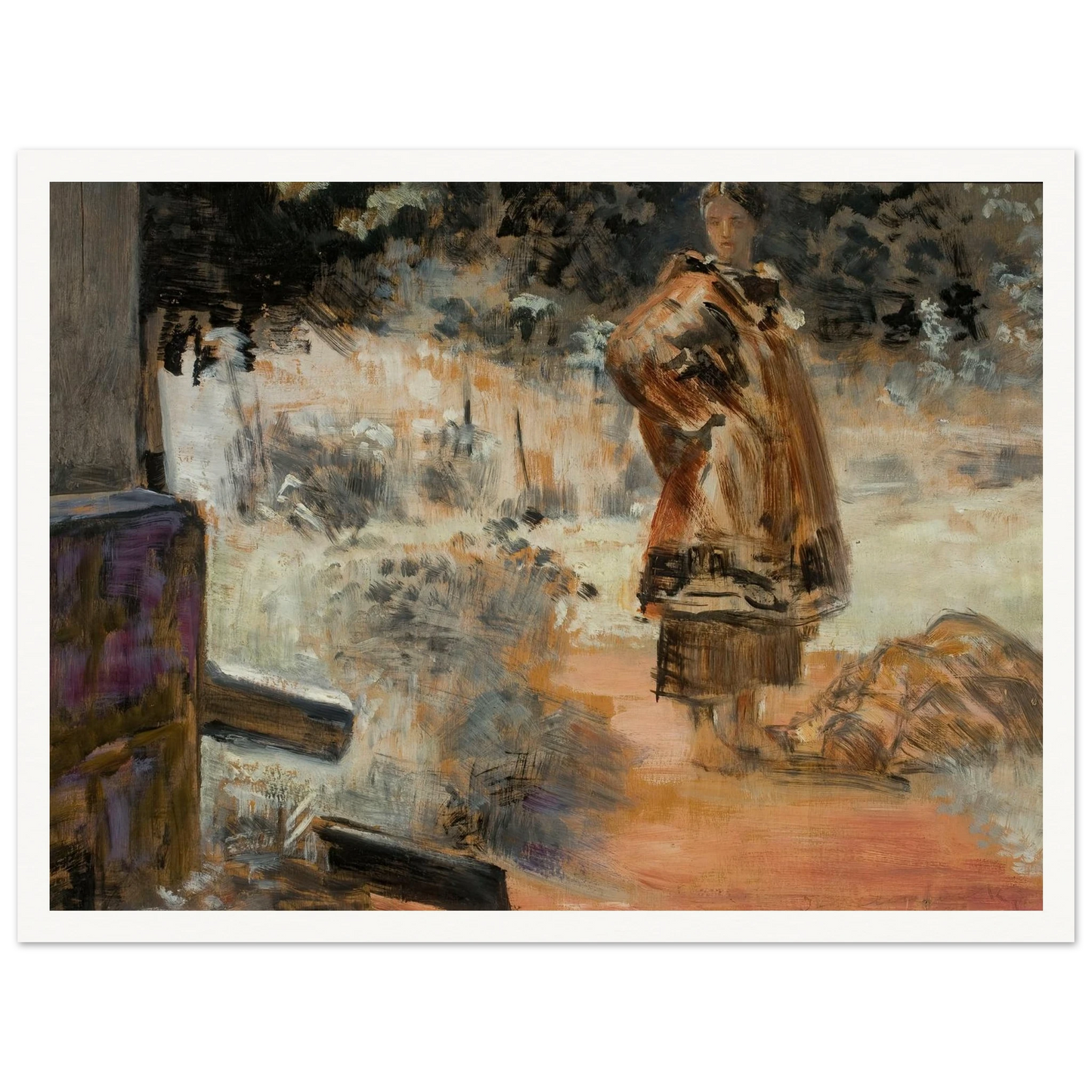 Poisoned water well, sketch (1909) Art Print | Jacek Malczewski - Framed Poster - 30x40 cm / 12x16″ - Black frame