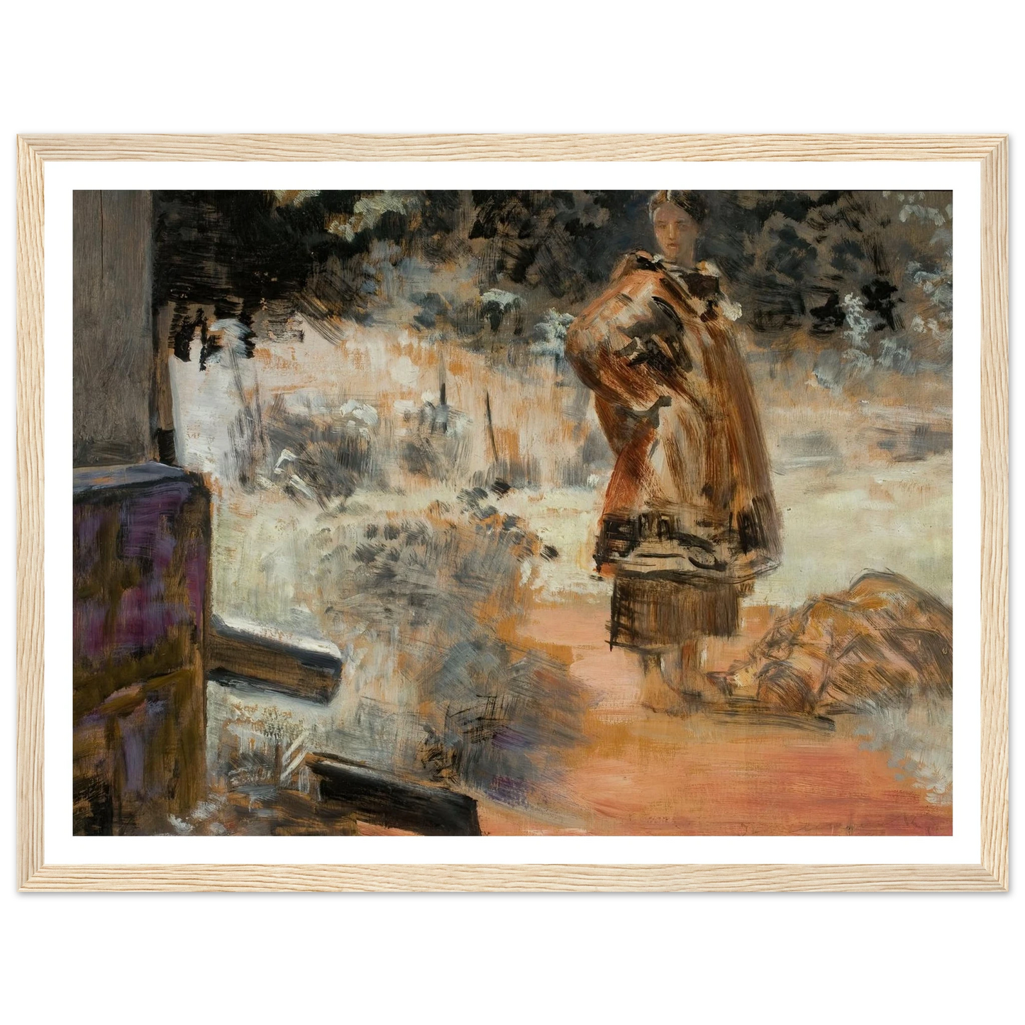 Poisoned water well, sketch (1909) Art Print | Jacek Malczewski - Framed Poster - 30x40 cm / 12x16″ - Black frame