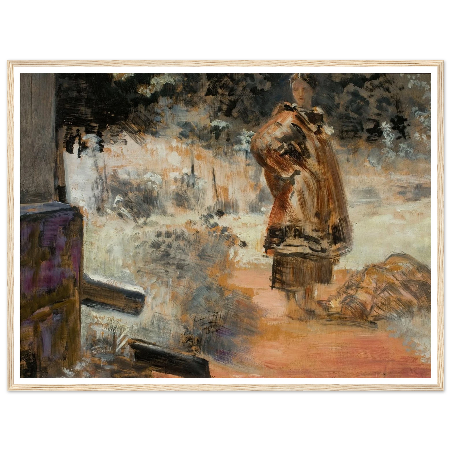 Poisoned water well, sketch (1909) Art Print | Jacek Malczewski - Framed Poster - 30x40 cm / 12x16″ - Black frame