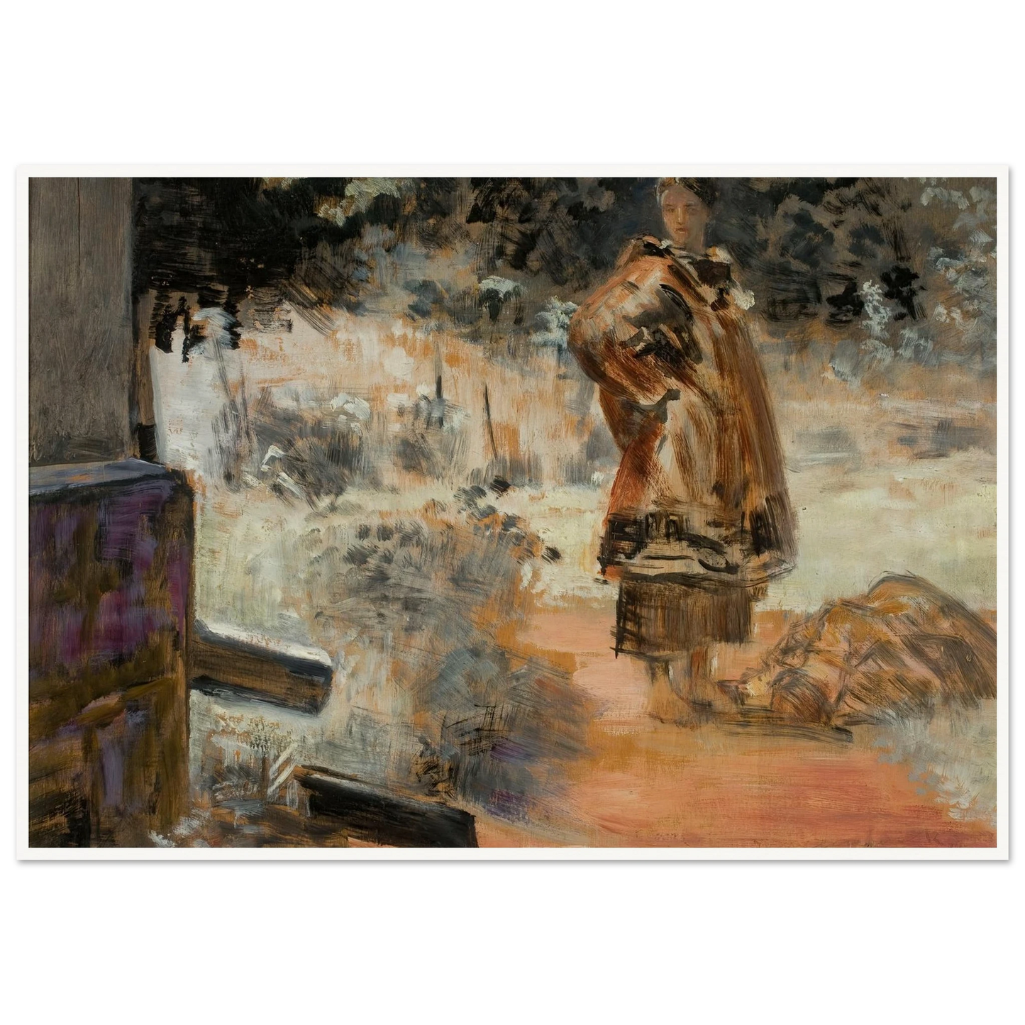 Poisoned water well, sketch (1909) Art Print | Jacek Malczewski - Framed Poster - 30x40 cm / 12x16″ - Black frame