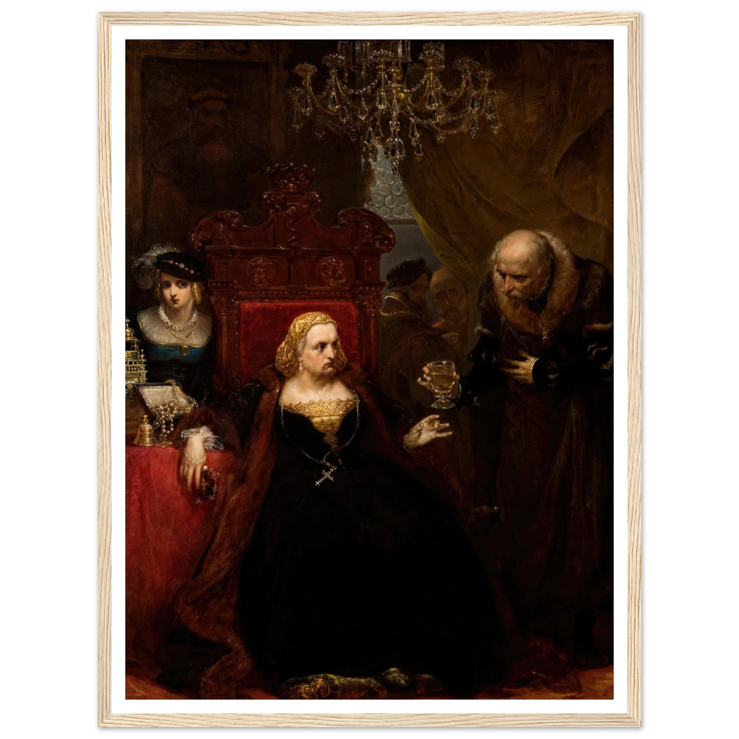 Poisoning of Queen Bona (1859) Art Print | Jan Matejko - Framed Poster - 30x40 cm / 12x16″ - Black frame