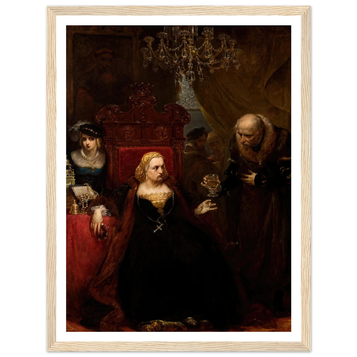 Poisoning of Queen Bona (1859) Art Print | Jan Matejko - Framed Poster - 30x40 cm / 12x16″ - Black frame