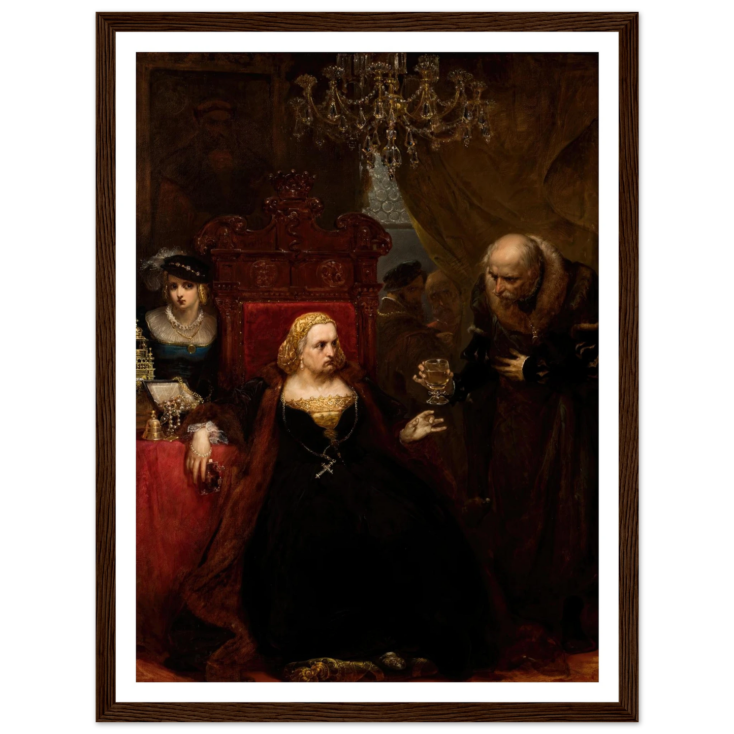 Poisoning of Queen Bona (1859) Art Print | Jan Matejko - Framed Poster - 30x40 cm / 12x16″ - Black frame
