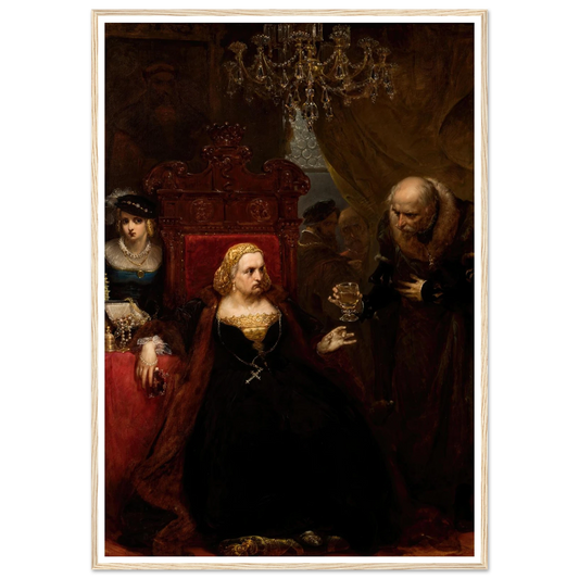 Poisoning of Queen Bona (1859) Art Print | Jan Matejko - Framed Poster - 30x40 cm / 12x16″ - Black frame