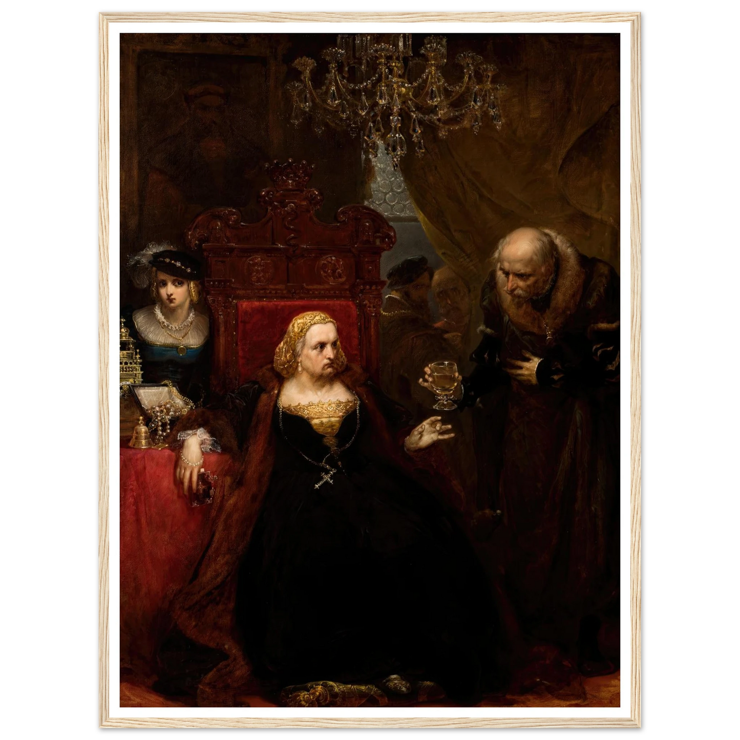 Poisoning of Queen Bona (1859) Art Print | Jan Matejko - Framed Poster - 30x40 cm / 12x16″ - Black frame