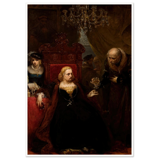 Poisoning of Queen Bona (1859) Art Print | Jan Matejko - Framed Poster - 30x40 cm / 12x16″ - Black frame