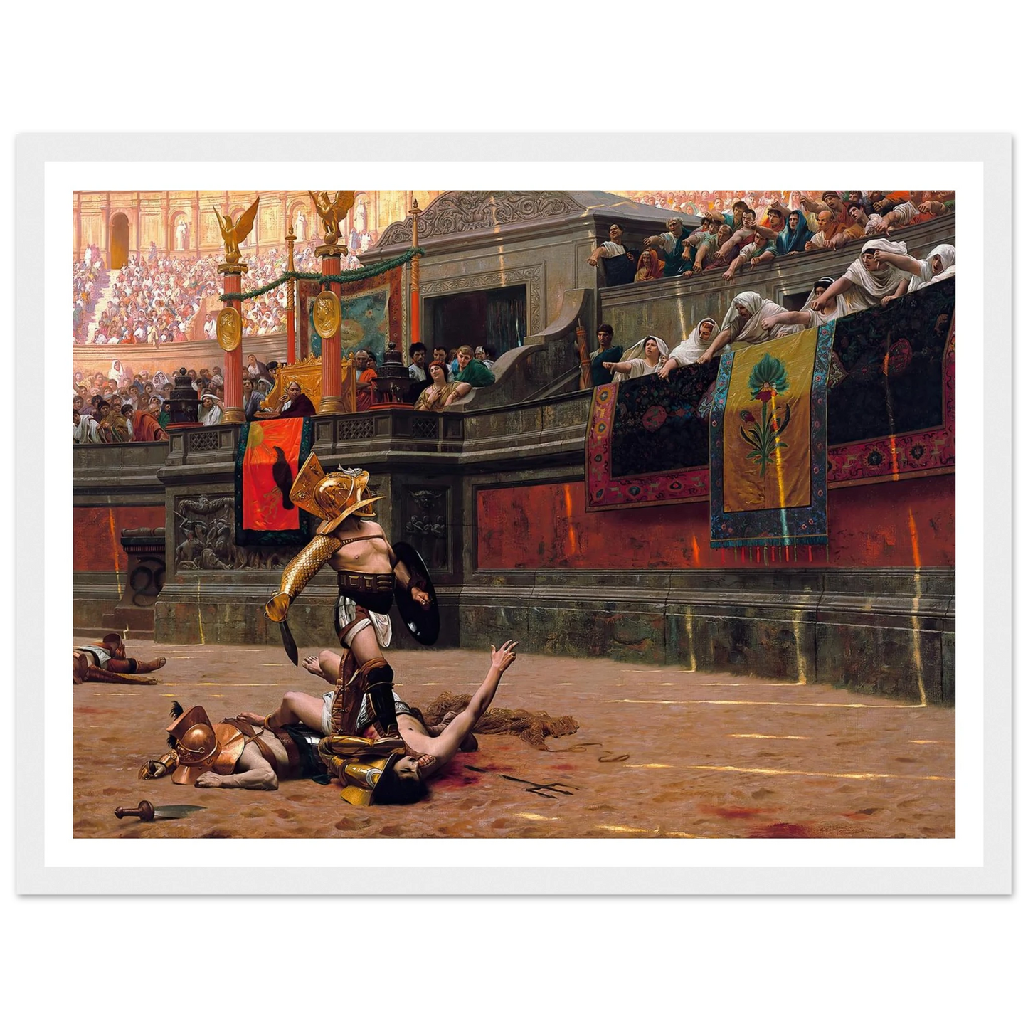 Pollice Verso (1872) Art Print | Jean Leon Gerome - Framed Poster - 30x40 cm / 12x16″ - Black frame