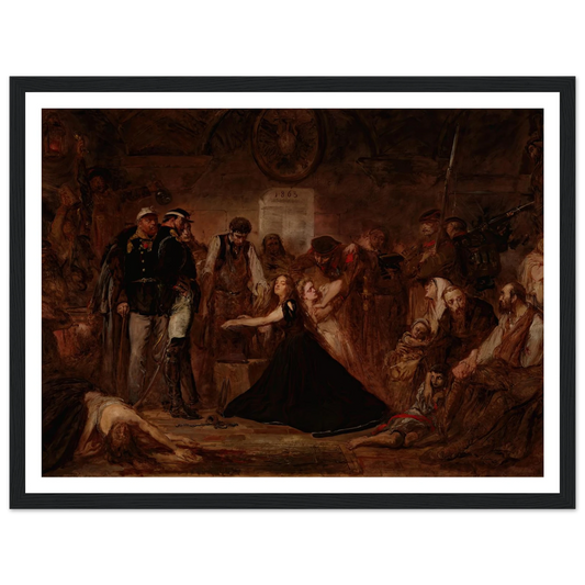 Polonia 1863 (Poland Enchained) (1864) Art Print | Jan Matejko - Framed Poster - 30x40 cm / 12x16″ - Black frame
