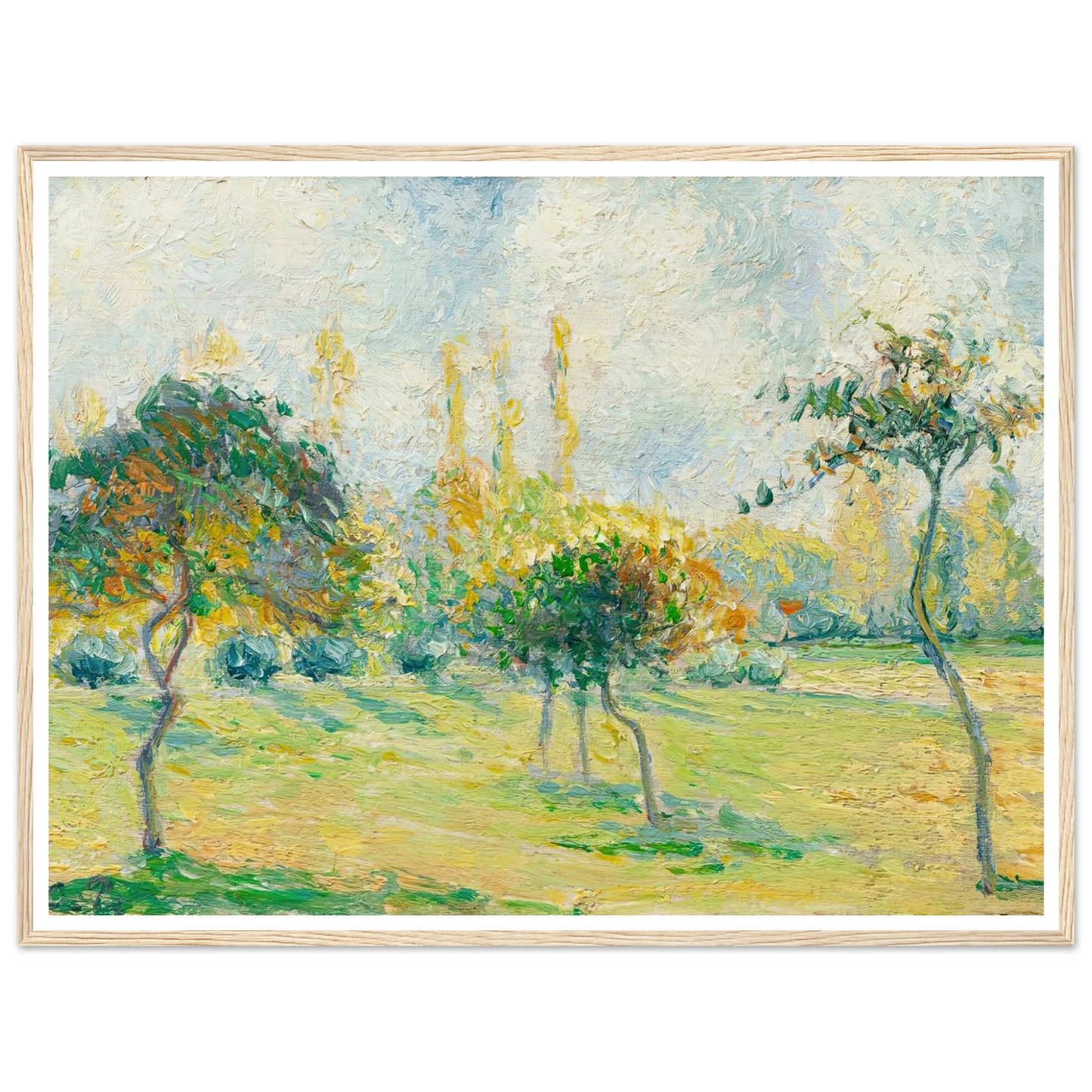 Pommiers, effet d’automne Art Print | Camille Pissarro - Framed Poster - 30x40 cm / 12x16″ - Black frame