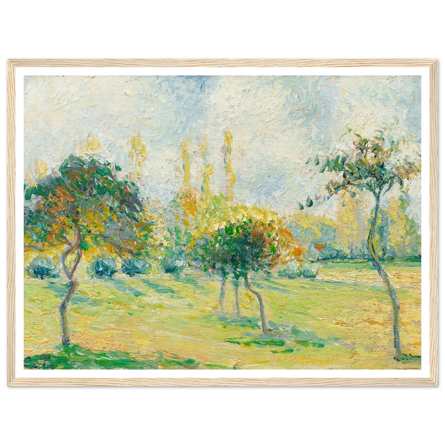 Pommiers, effet d’automne Art Print | Camille Pissarro - Framed Poster - 30x40 cm / 12x16″ - Black frame