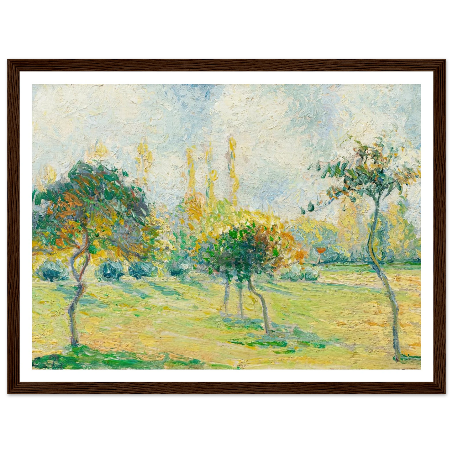 Pommiers, effet d’automne Art Print | Camille Pissarro - Framed Poster - 30x40 cm / 12x16″ - Black frame