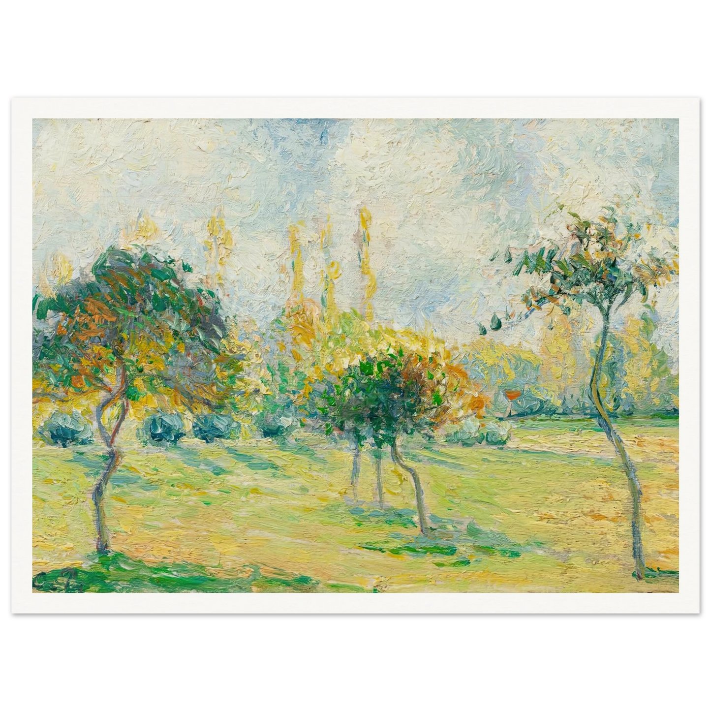 Pommiers, effet d’automne Art Print | Camille Pissarro - Framed Poster - 30x40 cm / 12x16″ - Black frame