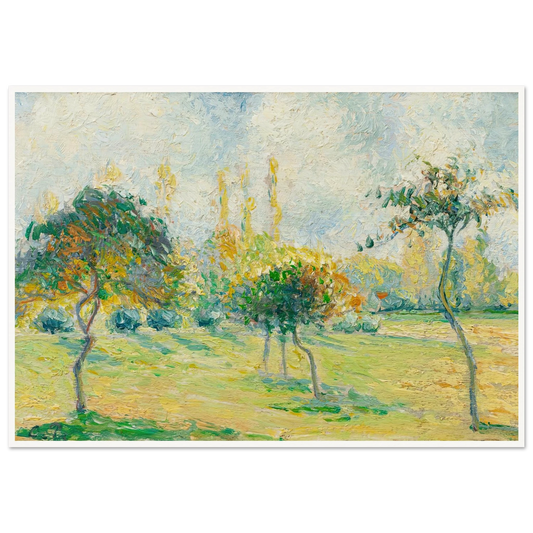 Pommiers, effet d’automne Art Print | Camille Pissarro - Framed Poster - 30x40 cm / 12x16″ - Black frame