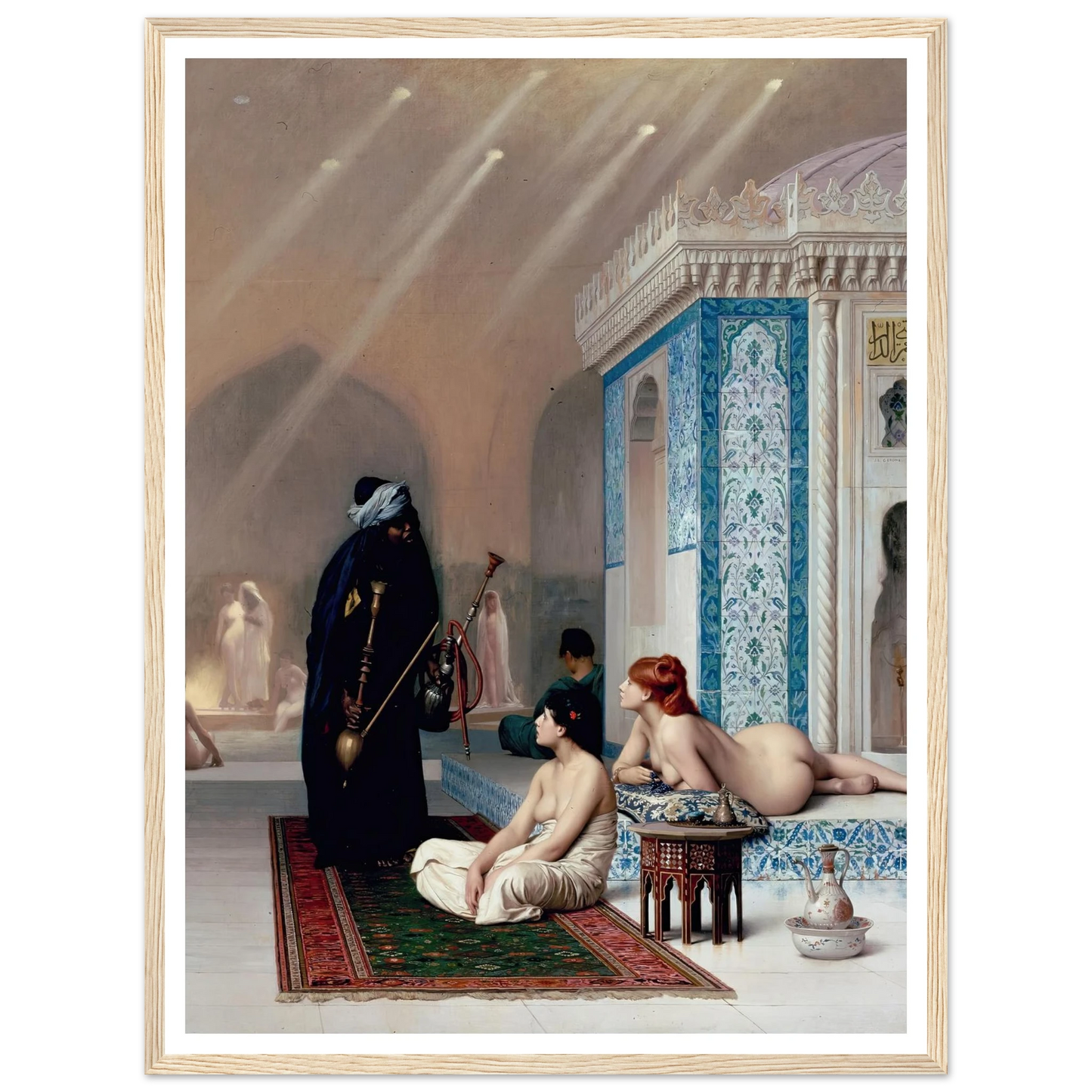 Pool in a Harem (1875) Art Print | Jean Leon Gerome - Framed Poster - 30x40 cm / 12x16″ - Black frame