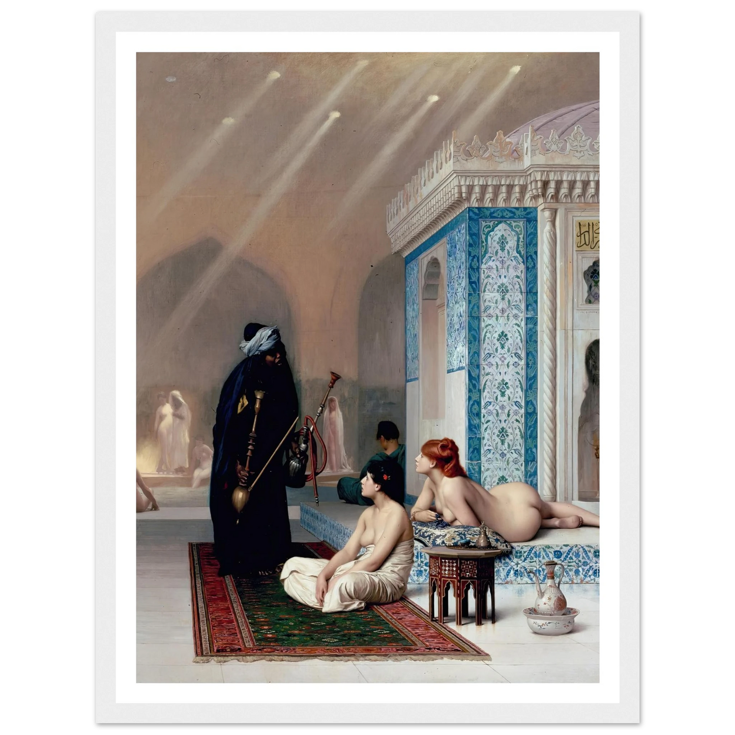 Pool in a Harem (1875) Art Print | Jean Leon Gerome - Framed Poster - 30x40 cm / 12x16″ - Black frame