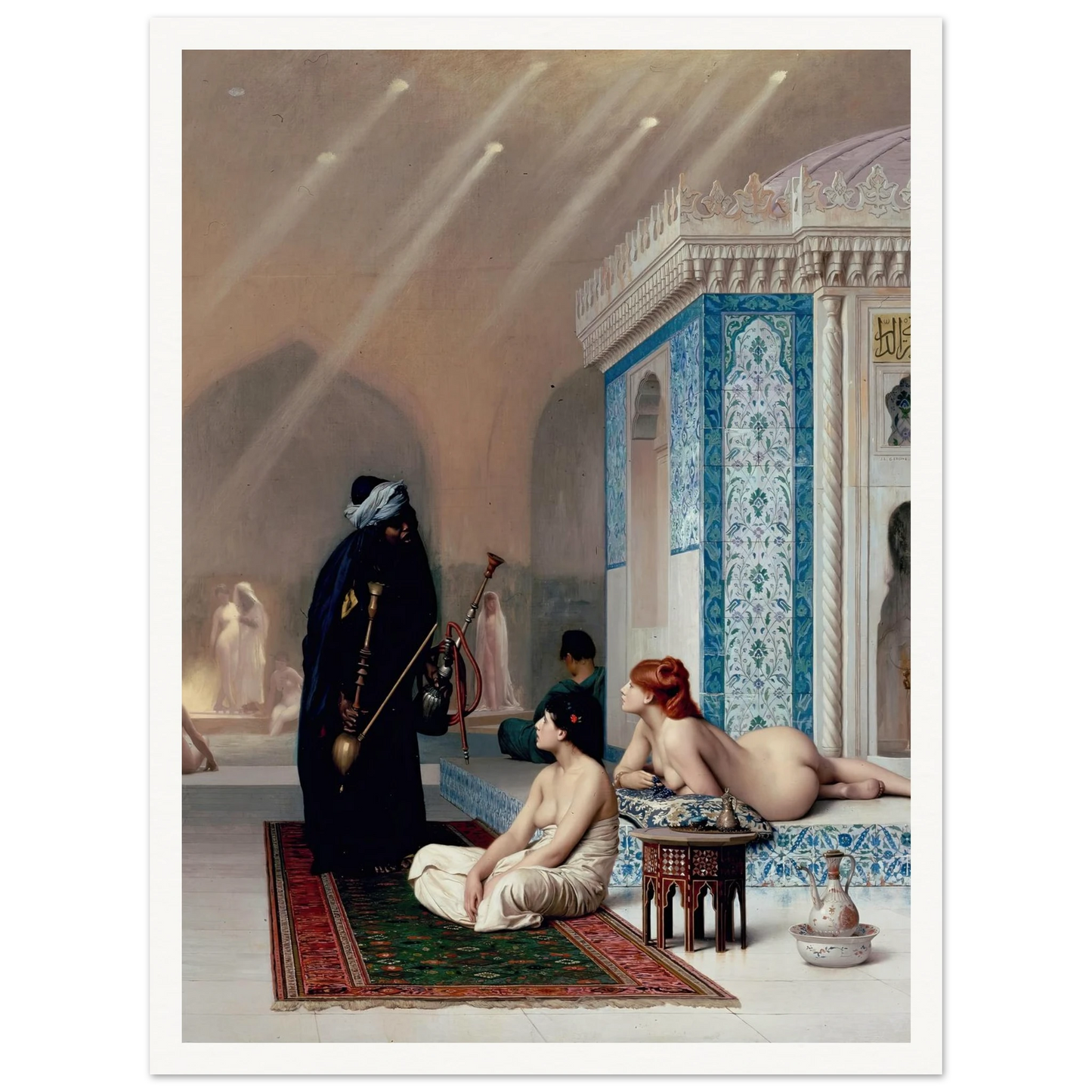Pool in a Harem (1875) Art Print | Jean Leon Gerome - Framed Poster - 30x40 cm / 12x16″ - Black frame