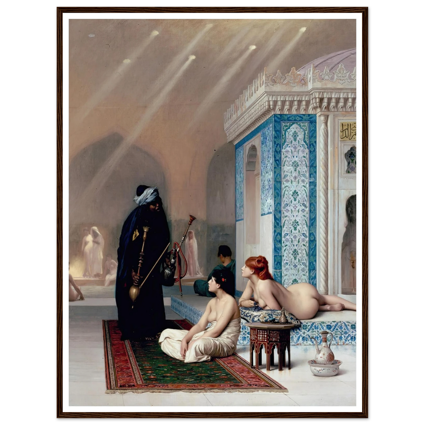 Pool in a Harem (1875) Art Print | Jean Leon Gerome - Framed Poster - 30x40 cm / 12x16″ - Black frame