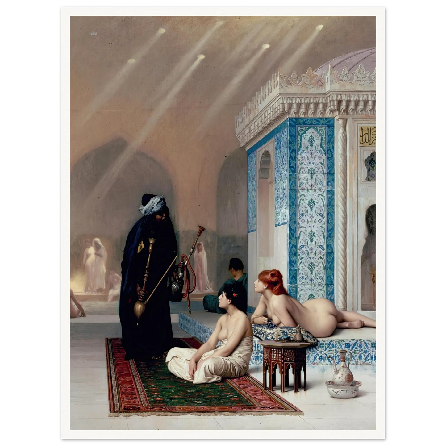 Pool in a Harem (1875) Art Print | Jean Leon Gerome - Framed Poster - 30x40 cm / 12x16″ - Black frame