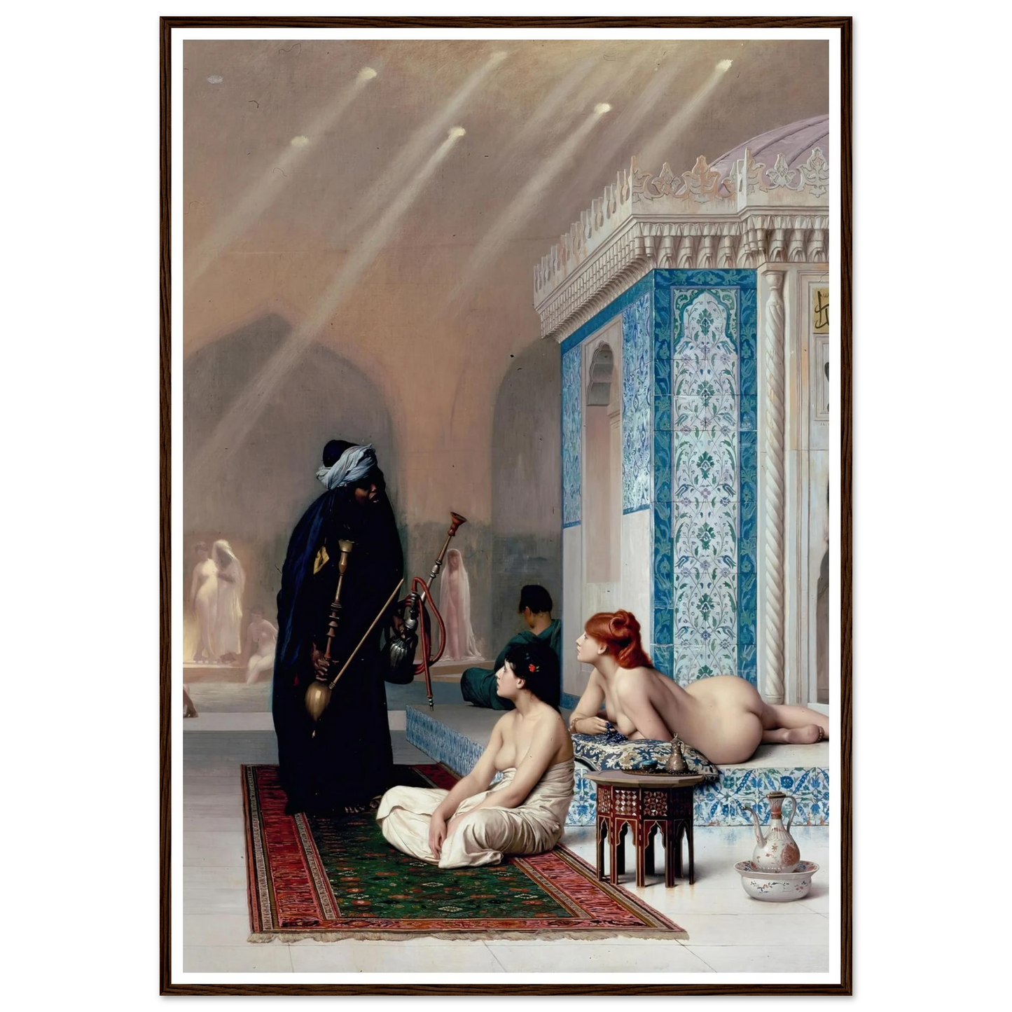 Pool in a Harem (1875) Art Print | Jean Leon Gerome - Framed Poster - 30x40 cm / 12x16″ - Black frame