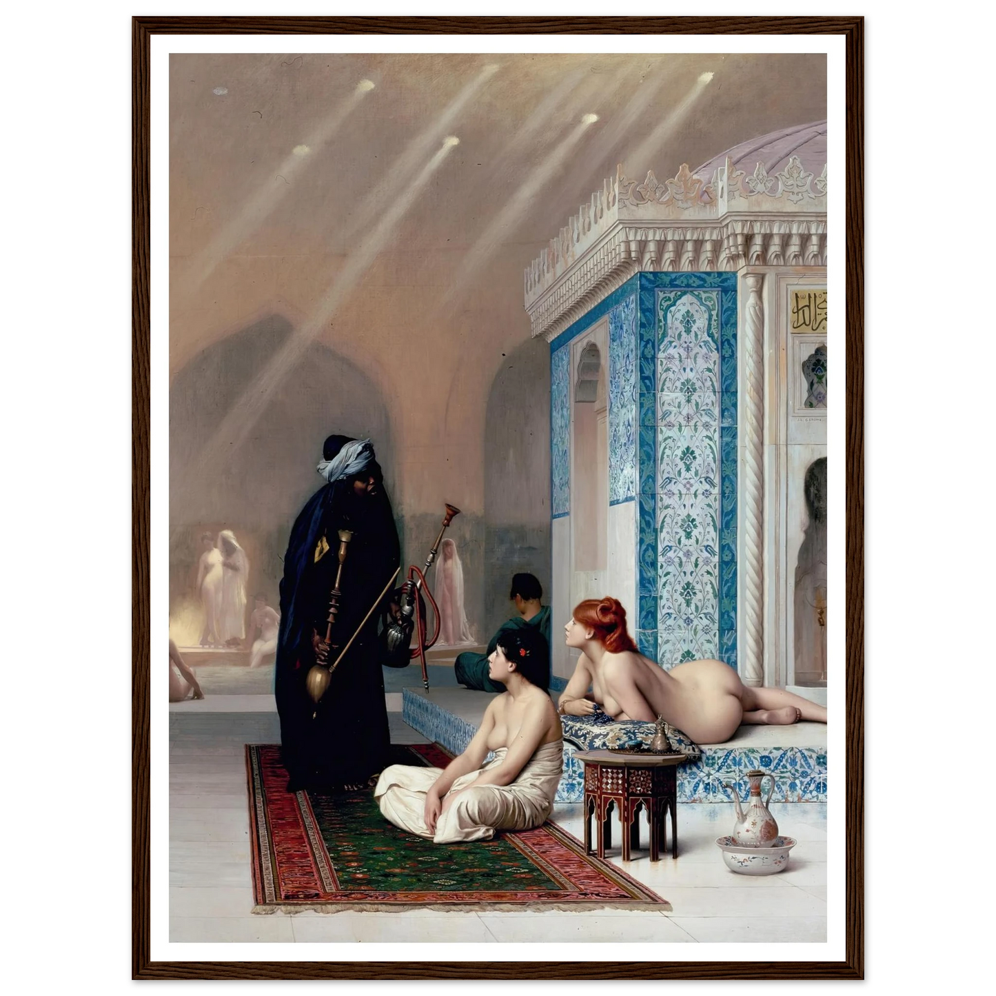 Pool in a Harem (1875) Art Print | Jean Leon Gerome - Framed Poster - 30x40 cm / 12x16″ - Black frame