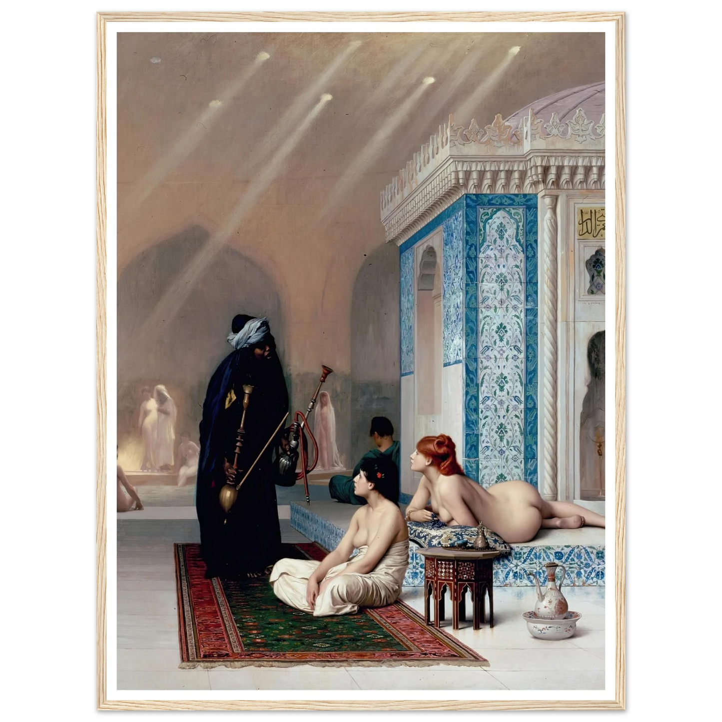 Pool in a Harem (1875) Art Print | Jean Leon Gerome - Framed Poster - 30x40 cm / 12x16″ - Black frame