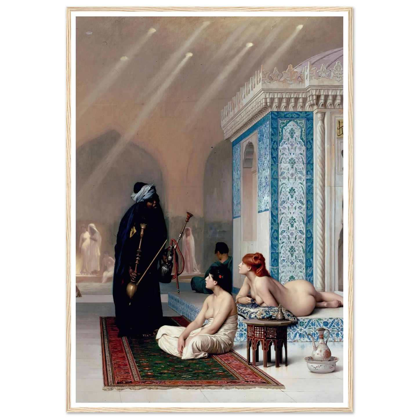 Pool in a Harem (1875) Art Print | Jean Leon Gerome - Framed Poster - 30x40 cm / 12x16″ - Black frame