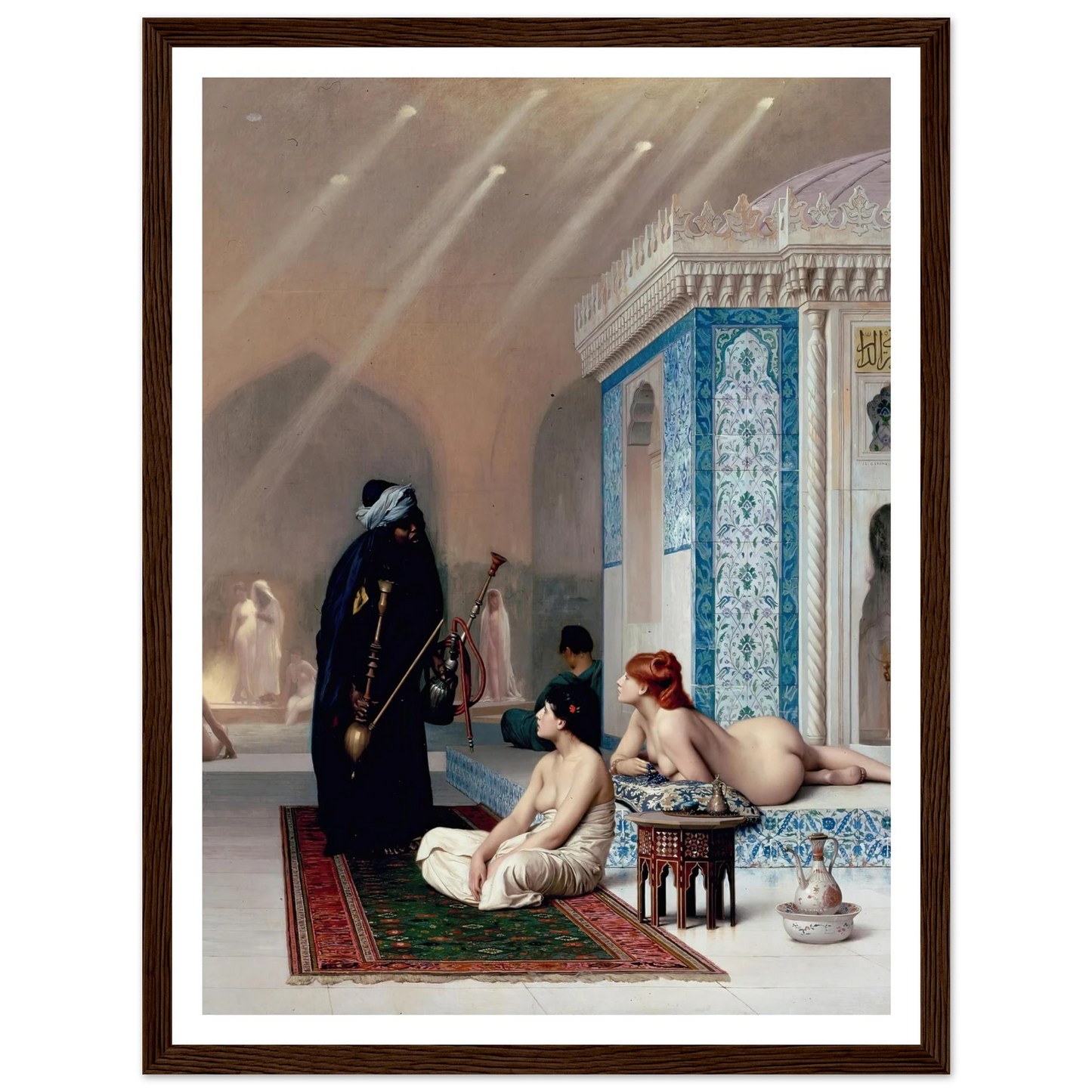 Pool in a Harem (1875) Art Print | Jean Leon Gerome - Framed Poster - 30x40 cm / 12x16″ - Black frame