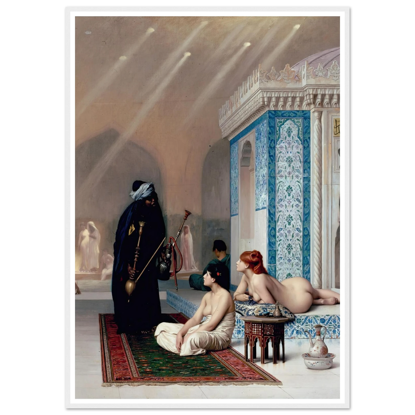 Pool in a Harem (1875) Art Print | Jean Leon Gerome - Framed Poster - 30x40 cm / 12x16″ - Black frame