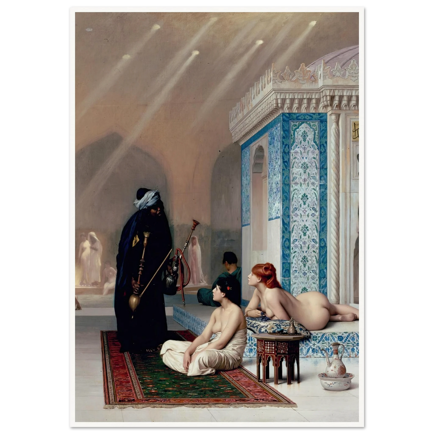 Pool in a Harem (1875) Art Print | Jean Leon Gerome - Framed Poster - 30x40 cm / 12x16″ - Black frame