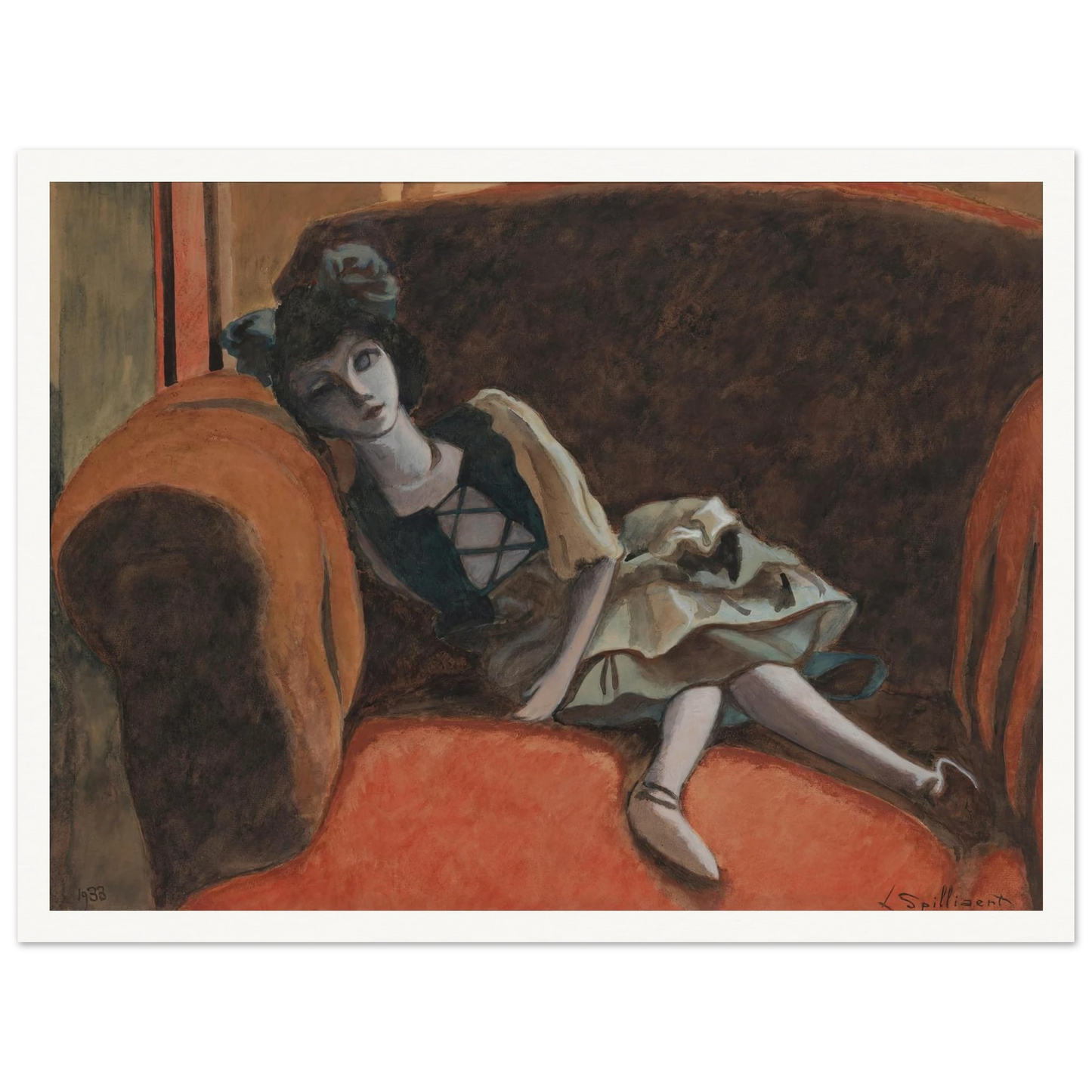 Pop (1933) Art Print | Leon Spilliaert - Framed Poster - 30x40 cm / 12x16″ - Black frame