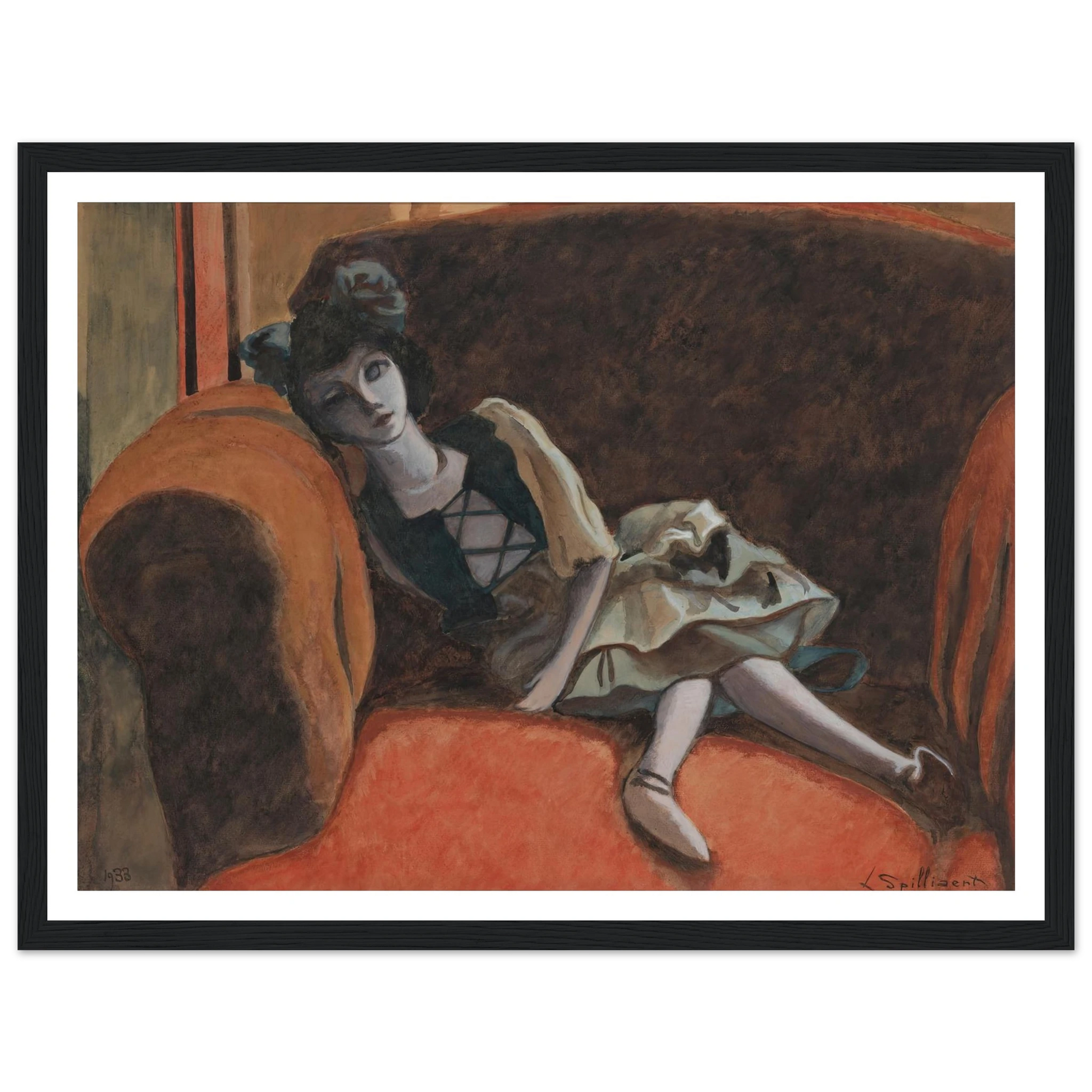 Pop (1933) Art Print | Leon Spilliaert - Framed Poster - 30x40 cm / 12x16″ - Black frame