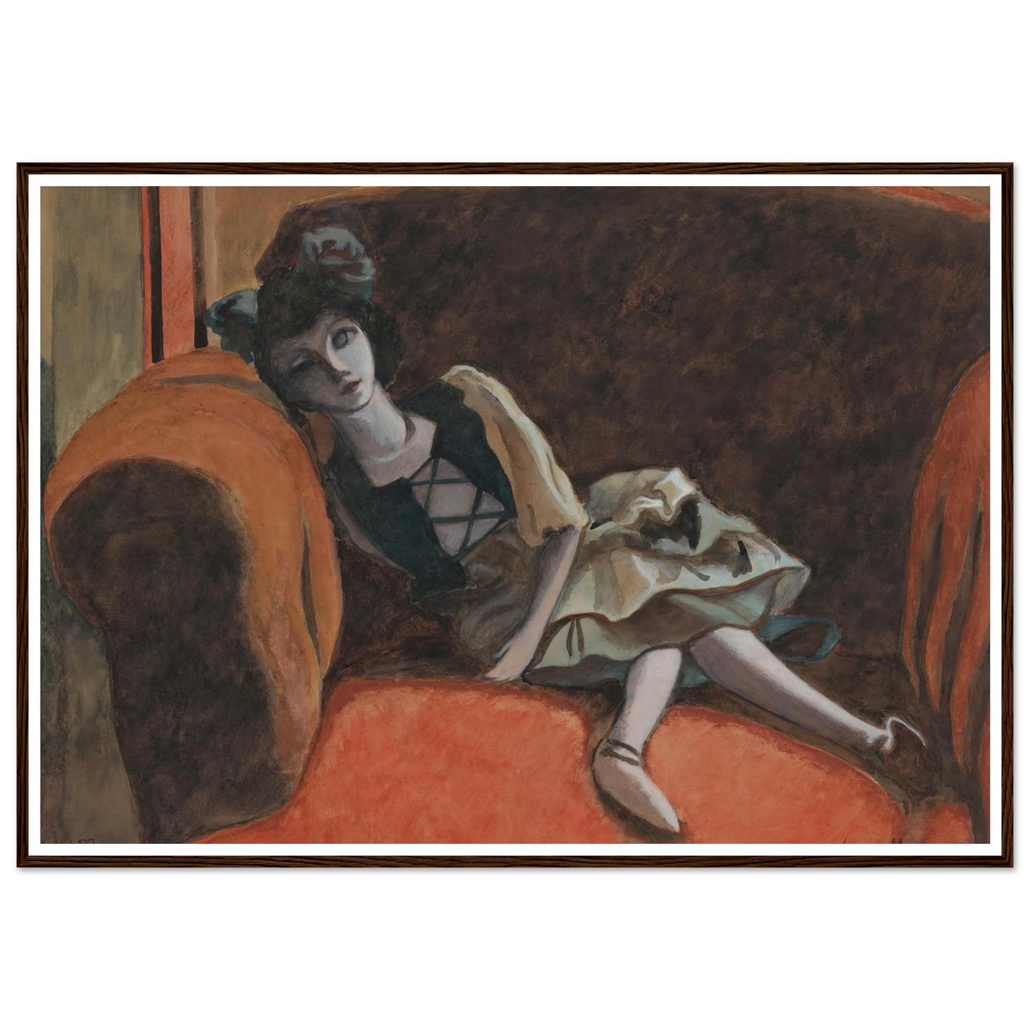 Pop (1933) Art Print | Leon Spilliaert - Framed Poster - 30x40 cm / 12x16″ - Black frame