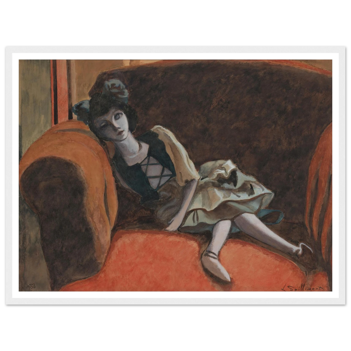 Pop (1933) Art Print | Leon Spilliaert - Framed Poster - 30x40 cm / 12x16″ - Black frame