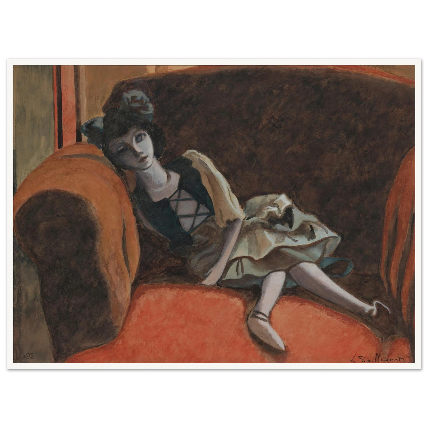 Pop (1933) Art Print | Leon Spilliaert - Framed Poster - 30x40 cm / 12x16″ - Black frame